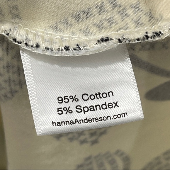 Hanna Andersson Super Twirl Celebration Dress Floral Ecru Black Size 12 Pockets - Picture 6 of 7